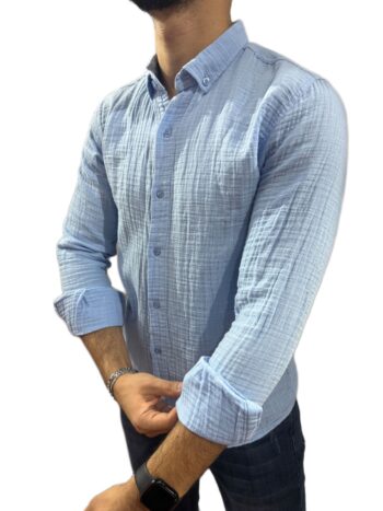 Mastiff Erkek Keten Gömlek Mavi