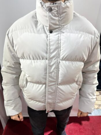 Erkek Bomber Astarlı Kışlık Mont Beyaz