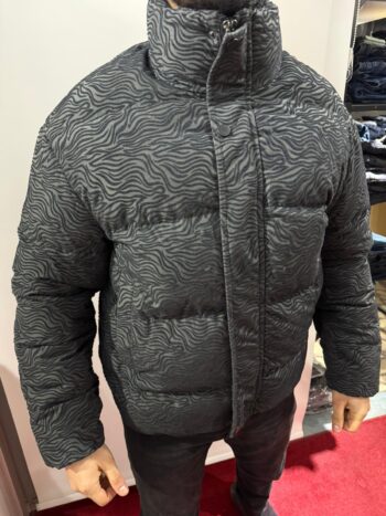 Erkek Bomber Astarlı Kışlık Mont Desenli Gri